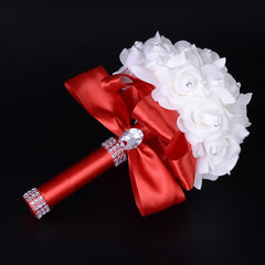 Bridal Bridesmaid Wedding Bouquet 12 Colors Roses Artificial Holding Flowers Mariage Bouquet Wedding Accessories Bridal bouquet
