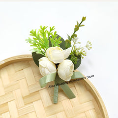 Wedding Bouquet for Bride Bridesmaid Bouquets Ivory Silk Flowers Roses Corsage Bracelet Boutonnieres Wedding Accessories Mariage