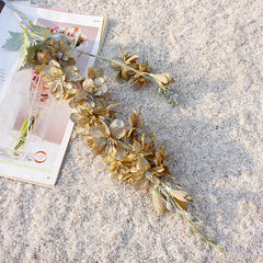 High quality Delphinium long branch with leaves silk artificial flowers for home wedding fall decorations flores artificiales
