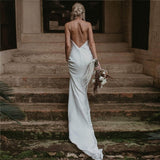 Elegant Plain Wedding Gown