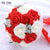 YO CHO Bridal Wedding Bouquet Bridesmaid Artificial PE Rose Flower Fake Pearl Pink Bouquet Wedding Supplies Festival Decorations