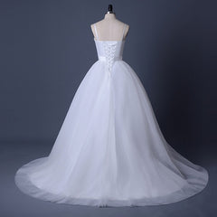 Spaghetti Strap Beach Wedding Tulle Dress