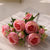 30cm Rose Pink Silk Bouquet Peony Artificial Flower 5 Big Head 4 Small Bud Bride Wedding Home Decoration Artificial Flower