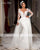 New Romantic Scoop Neck Beading Long Sleeves Mermaid Wedding Dress 2023 Gorgeous Appliques Detachable Train Trumpet Bridal Gown