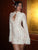 Mozision Lace Hollow Out Long Sleeve Sexy Mini Dress For Women Fashion Half High Collar Bodycon Club Party Dress Elegant Dresses
