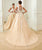 Champagne Tulle Ivory Lace Appliques Wedding Gown 2022 Bridal Dresses Long Sweep Train Sleeveless A Line Bride Women Wear