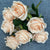 9Heads Rose Bouquet Artificial Flower Wedding Rose Decor Scene Display Floral Gift Pink White Camellia