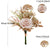 Pampas Artificial Flowers for Wedding Decorations Centerpiece Peony Bouquet Champagne Big Fake Roses Home Table Room DIY Arrange