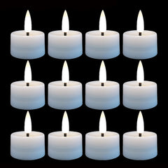 1/12Pcs Flameless LED Candle Lights Flashing Battery Powered Candles Tea Lights For Birthday Wedding Party Xmas Decors Lighting