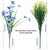 Artificial Flowers Violets And Gypsophila Bouquet For Outdoor Greenery Shrubs Plants UV Resistant Realistic Fake Flower