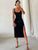 Hugcitar Velvet Swing Collar Sleeveless Slip Sexy Slit Maxi Dress 2023 New Fashion Evening Party Women Elegant Streetwear Y2K