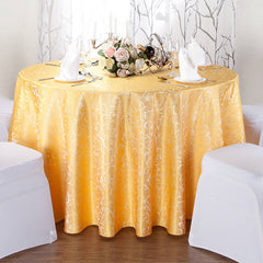 Polyester Jacquard Round Tablecloth Wedding Table Cover Cloth Damask Pattern Table Decoration Hotel Restaurant Party Banquet