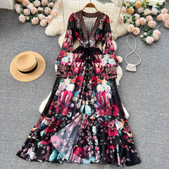 Floral Print Boho Dress