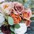 JaneVini Vintage Coffee Roses Wedding Bouquets Artificial Silk Champagne Flowers Outdoor Bridal Fake Bouquet Accesorios De Novia