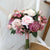 Forest Artifical Rose Pink Camellia Wedding Bride Bridesmaid Wedding Bouquet Holding Flowers Accessories