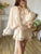 TWOTWINSTYLE Solid Blouse Mini Dresses For Women V Neck Long Sleeve Spliced Lace Up Sweet Style Dress Female Clothing Fashion