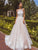 I OD Bohemian A-Line Wedding Dresses O-Neck Beading Sleeves Lace Appliques Illusion Tulle Bridal Gown Sweep Train Vestidos New