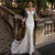 V-Neck Illusion Lace Mermaid Wedding Dress Long Sleeves Appliques Beading Wedding Gowns Custom Made Sexy Bridal Dresses 2022