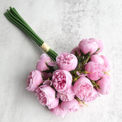 1 Bouquet 27 heads Artificial Flowers Peony Autumn Silk Fake Flowers for DIY Living Room Home Garden Wedding Decoration