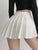 Zoki Sexy Women Pleated Skirts High Waist Summer Vintage Mini Skirts Korean Tennis Student White Designed Dance Skirt