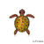 Green Rhinestone Sea Turtle Animal Brooch Pins Crystal Vintage Metal Tortoise Brooch For Women Coat Badges Corsage Jewelry Gift