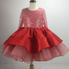 Lace Sequins Girl Dress