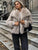 TRAF 2024 Women Fashion Cropped Faux Fur Jacket Coat Long Sleeve Front Snap-button Female Outerwear Chic Lapel Collar Thick Coat