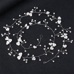 Handmade Shell Pearl Flower Bride Wedding Wedding Hairband Crystal Headband Wedding Hair Accessories Handmade Flower Pearl