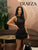 TRAFZA Women Summer Fashion Mini Dress Black O-Neck Sleeveles Feather Decorate Zipper Female High Street Sexy Party Dresses