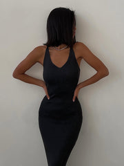 Chain Backless Bodycon Dress