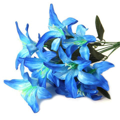 10 Heads Artificial Lilies