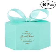 10 Pcs Wedding  Candy Boxes Multiple Colors