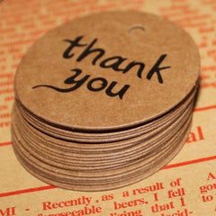 100pcs Thank You  Tag