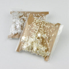 10m/lot 12MM Handmade Ivory/White Star Pearl Beads Garland