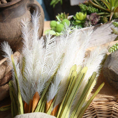 10PCS Artificial Flowers Plastic Green Grass