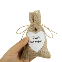 10Pcs Burlap Bags Jute Sack Candy Gift Pouch
