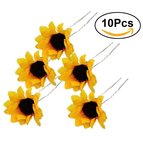 10PCS Daisy Sunflower  Hair Pins