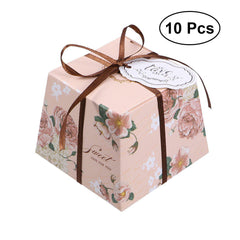 10pcs Floral Paper Treat Boxes