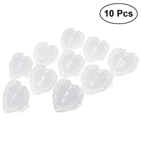 10PCS Hollow Flower Cut Name Place Card Table Decoration Small Tent Cards for Wedding Party