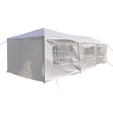 10'x30' Outdoor Canopy Party Wedding Tent White Gazebo Pavilion w/8 Side Walls