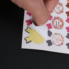120pcs THANK YOU HAND MADE Adhesive Labels
