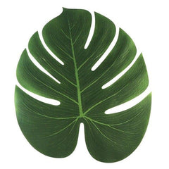 12pcs 35x29cm Artificial Palm Leaf Hawaiian Table Place mats