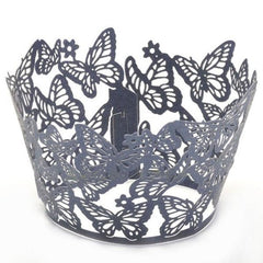 12Pc/set Butterfly Cupcake Wrappers Gray Pink or White