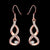 18K Rose Gold Plated Infinity Drop Earrings