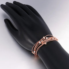 18K Rose Gold Plated Wrap Bracelet