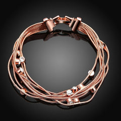 18K Rose Gold Plated Wrap Bracelet