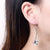 18K White Gold Plated Drop Crystal Earrings