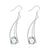 18K White Gold Plated Drop Crystal Earrings
