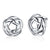 18K White Gold Plated Knot Stud Earring