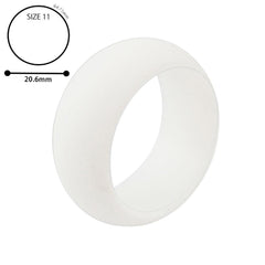 1PC Silicone Wedding Band Engagement Ring Hypoallergenic Mens Womens Jewelry